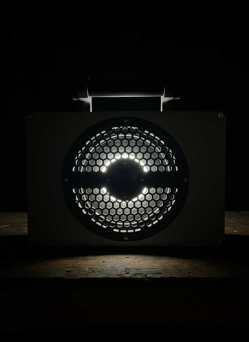 OMNI BOX front grille with dramatic backlighting